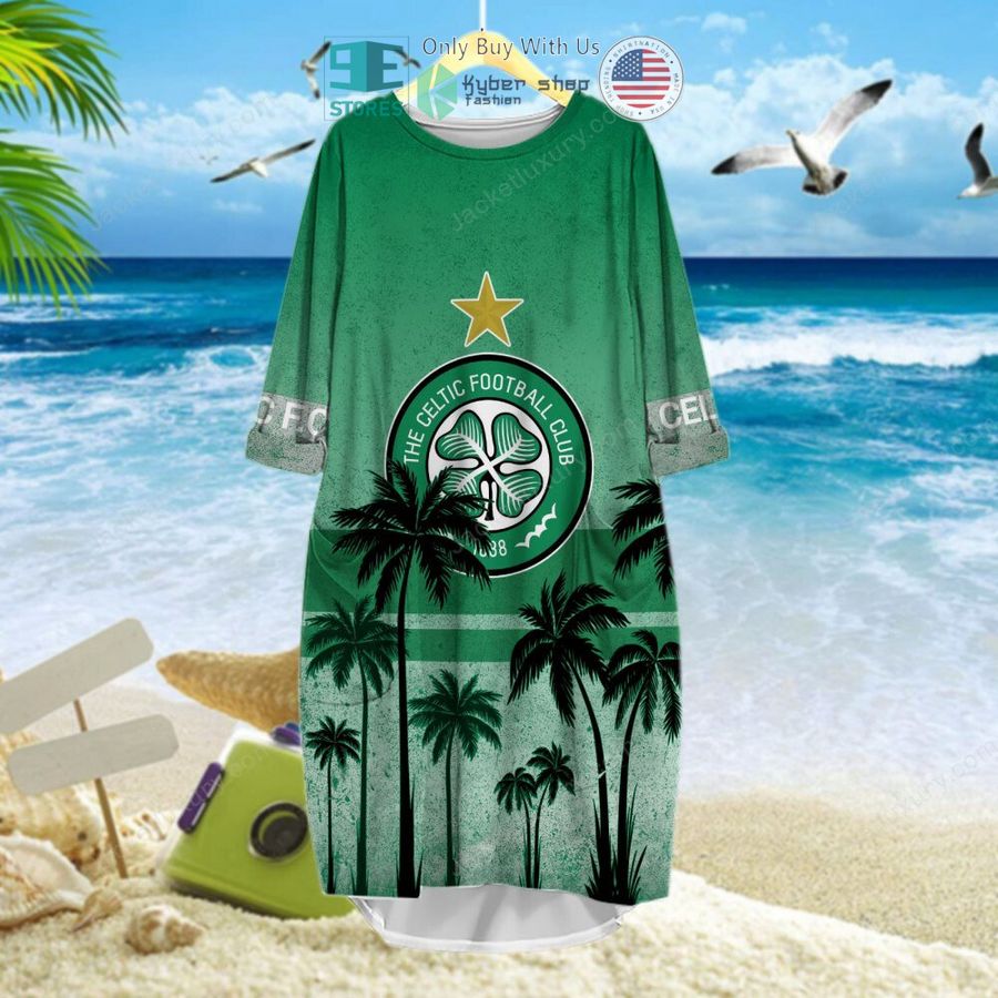 celtic football club green hawaii shirt shorts 9 21407