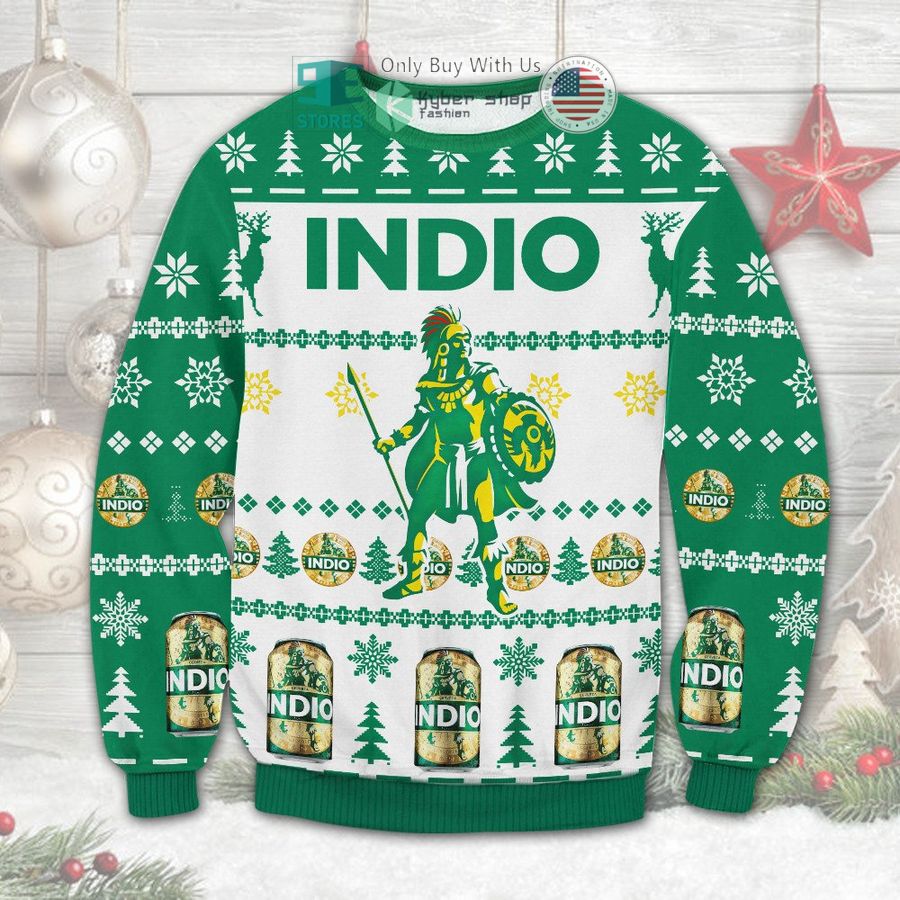 cerveza indio bier christmas sweatshirt sweater 1 72476