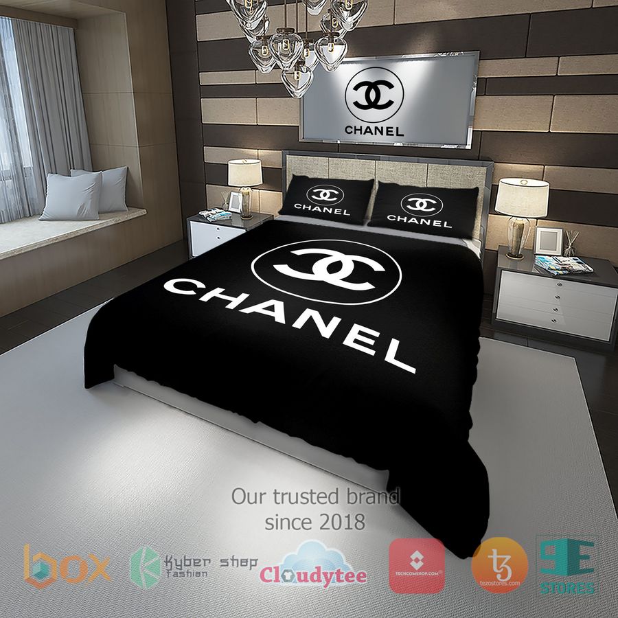 chanel luxury brand black bedding set 1 99592