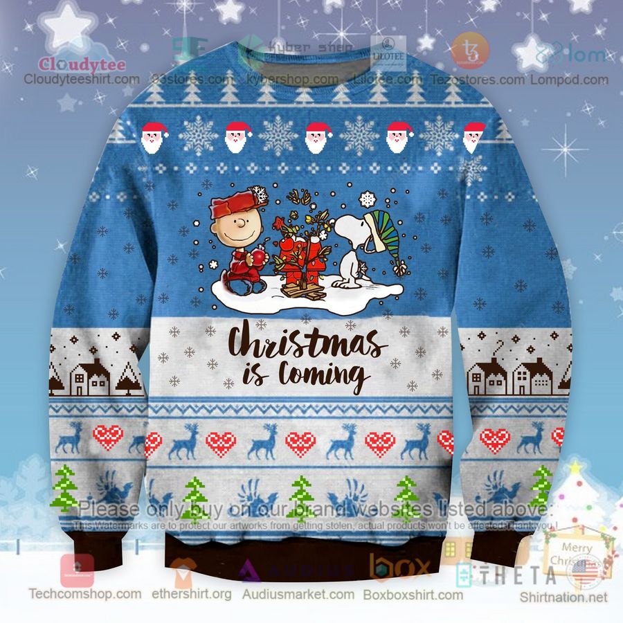 charlie brown snoopy christmas is coming sweatshirt sweater 1 68023