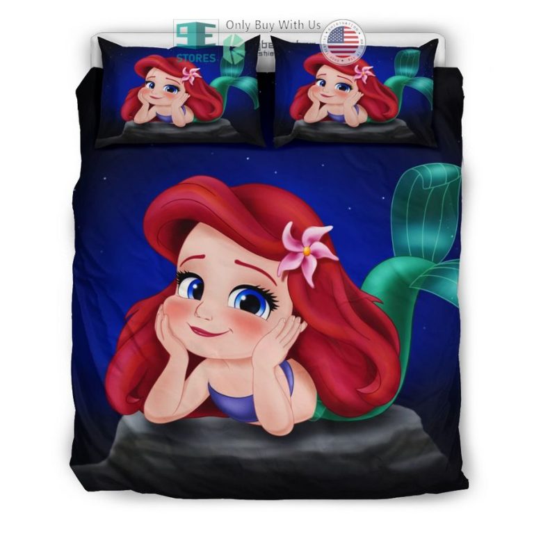 chibi ariel mermaid bedding set 3 64765