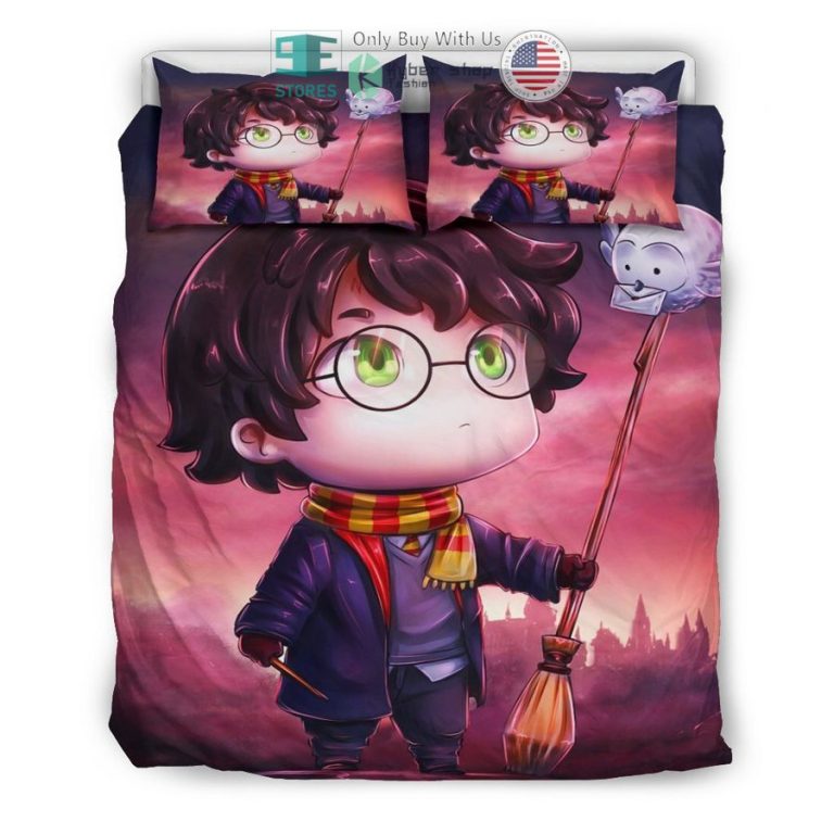 chibi harry potter art bedding set 3 61859