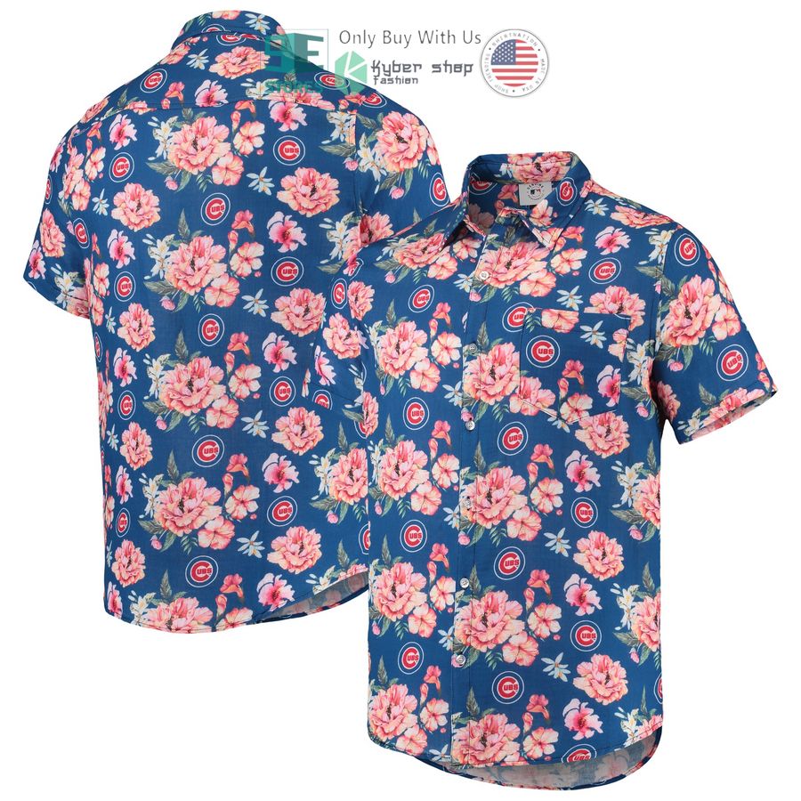 chicago cubs foco floral linen royal hawaiian shirt 1 18521