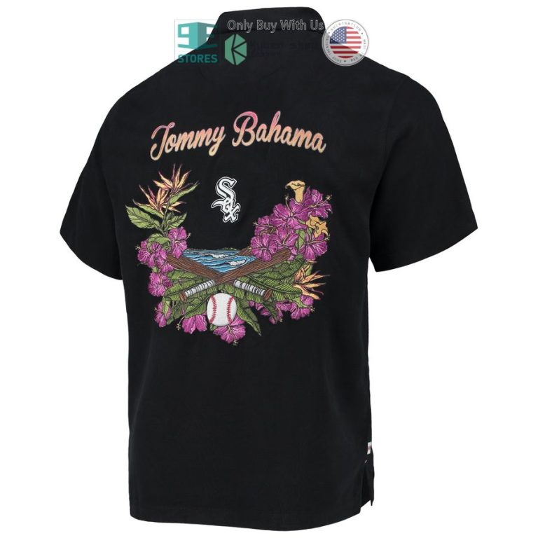 chicago white sox tommy bahama baseball bay black hawaiian shirt 3 42381