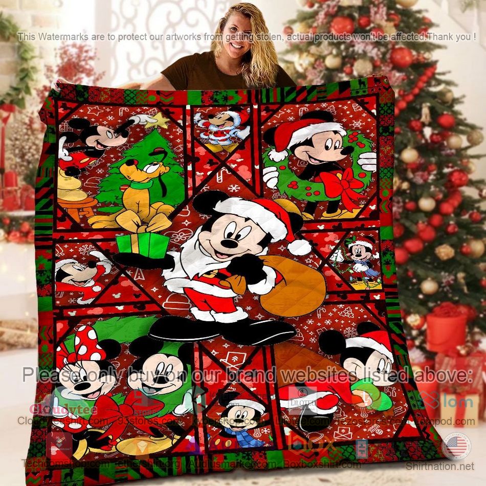 christmas mickey mouse minnie mouse quilt 1 72302