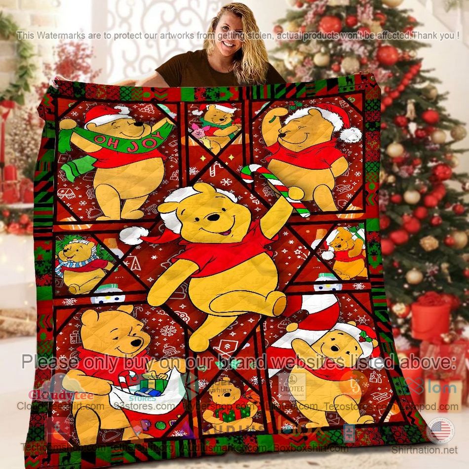 christmas winnie the pooh quilt 1 42457