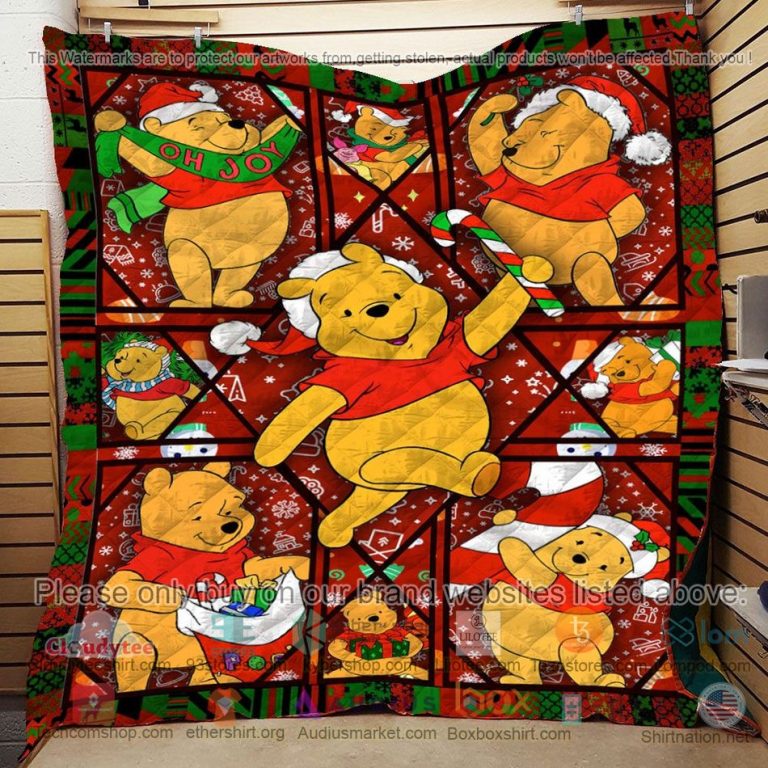 christmas winnie the pooh quilt 3 55436