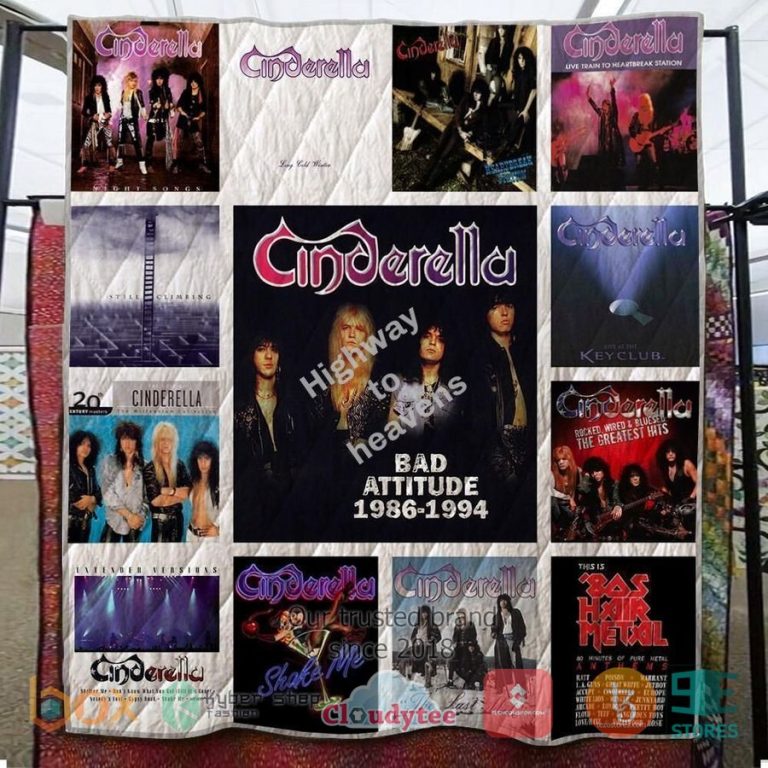 cinderella band bad attitude album covers quilt 1 19138