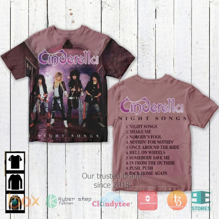 cinderella band night songs album 3d t shirt 1 38939