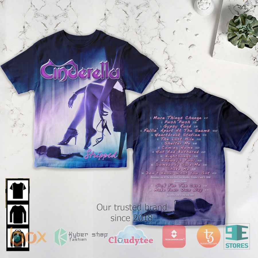 cinderella band stripped album 3d t shirt 1 62082