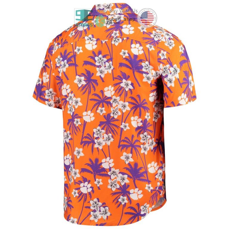 clemson tigers college floral orange hawaiian shirt 3 23641