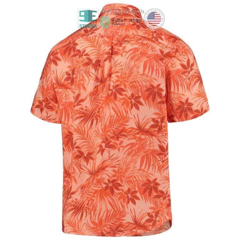 clemson tigers tommy bahama reign forest fronds orange hawaiian shirt 3 20784