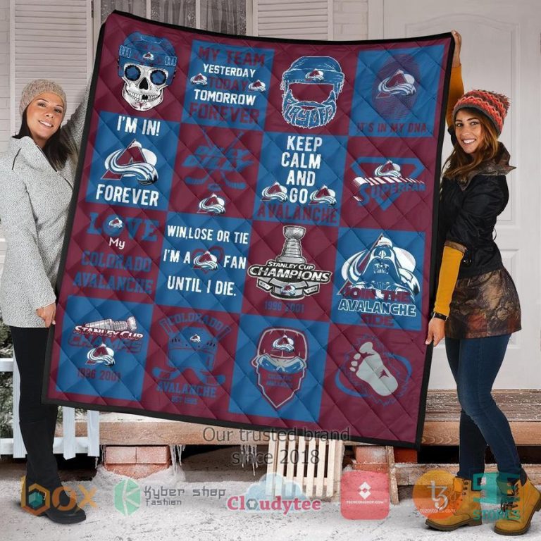 colorado avalanche quilt blanket 2 80918