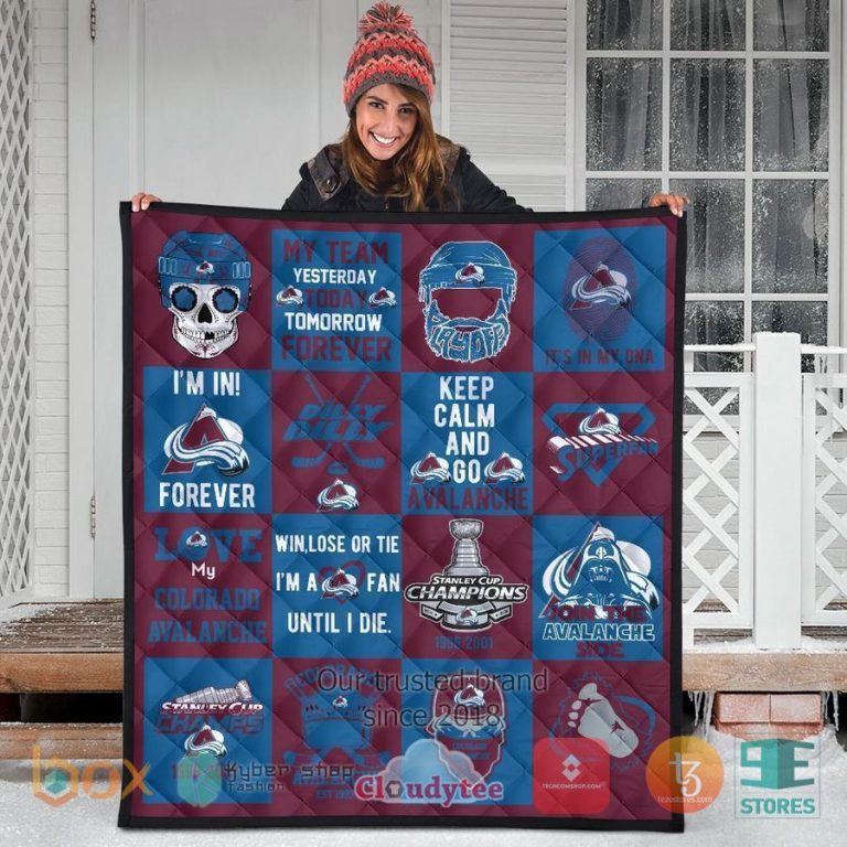 colorado avalanche quilt blanket 3 88200