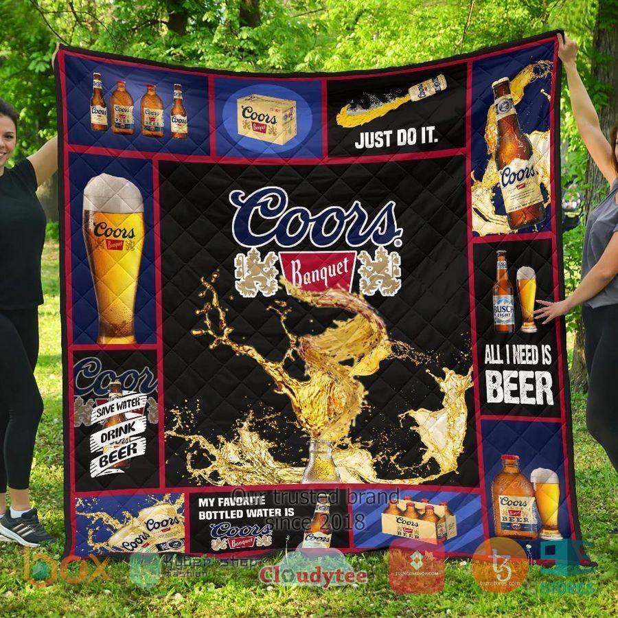 coors banquet all i need is beer quilt blanket 2 48531