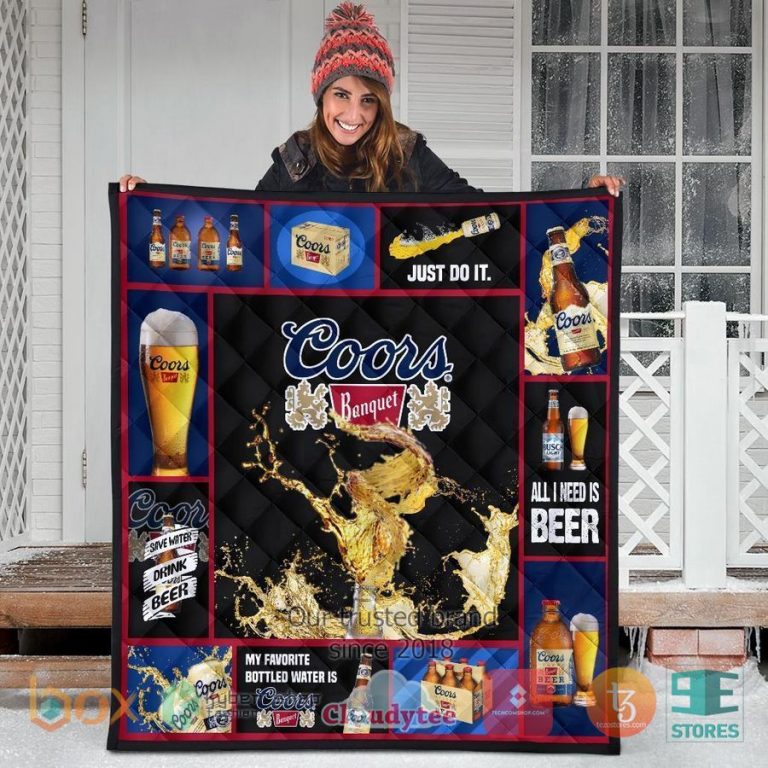 coors banquet all i need is beer quilt blanket 3 25595