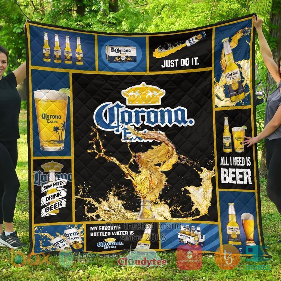 corona extra all i need is beer quilt blanket 2 27958