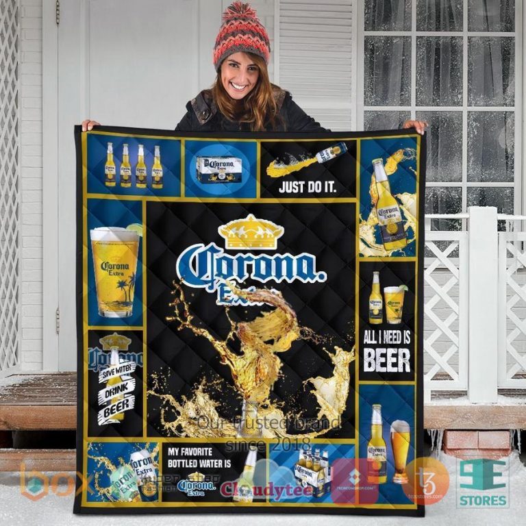 corona extra all i need is beer quilt blanket 3 99961