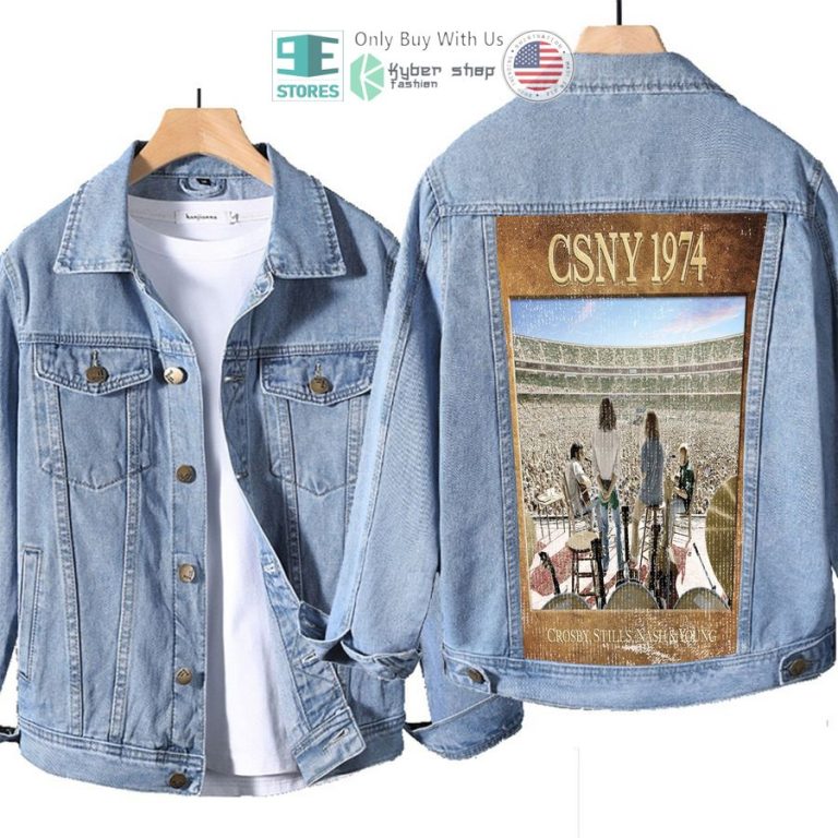 crosby stills nash young csny 1974 album denim jacke 1 31961