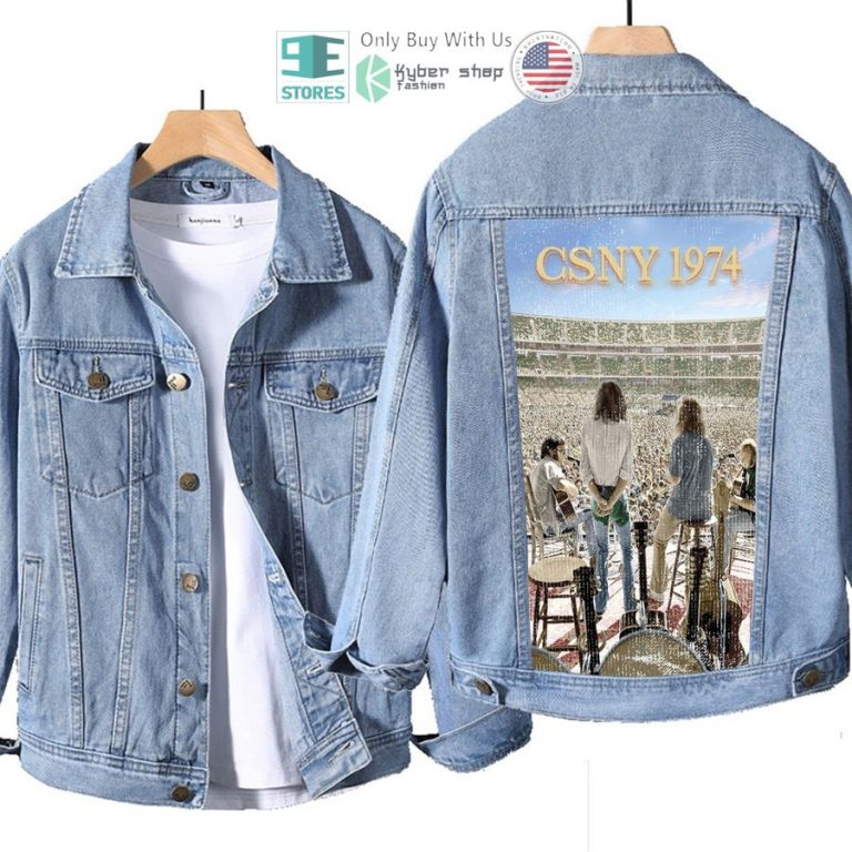 crosby stills nash young csny 1974 live album denim jacke 1 78816