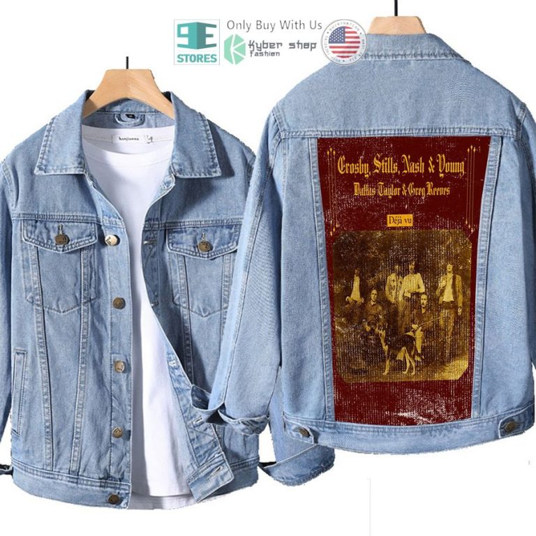 crosby stills nash young deja vu album denim jacke 1 3507