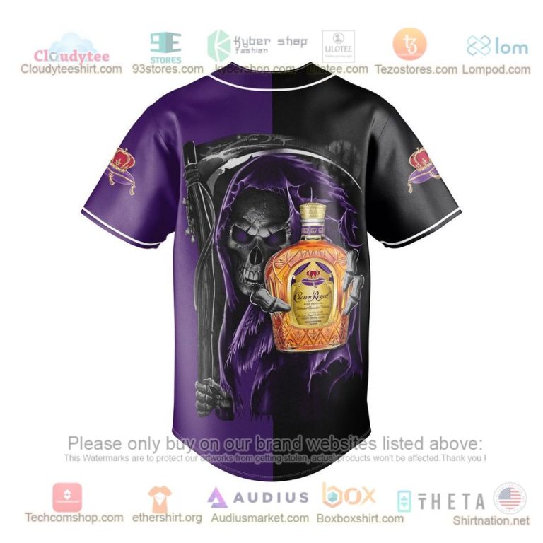 crown royal grim reaper black purple baseball jersey 3 84999