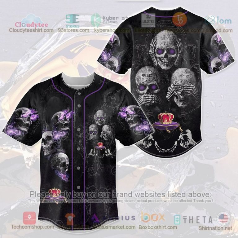 crown royal no evil skull baseball jersey 1 70399