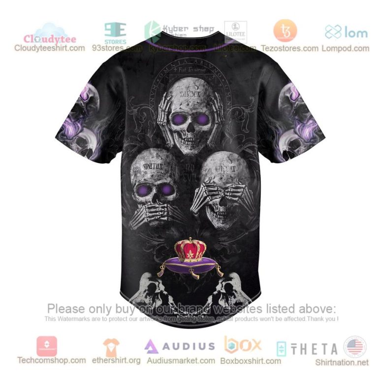 crown royal no evil skull baseball jersey 3 20865