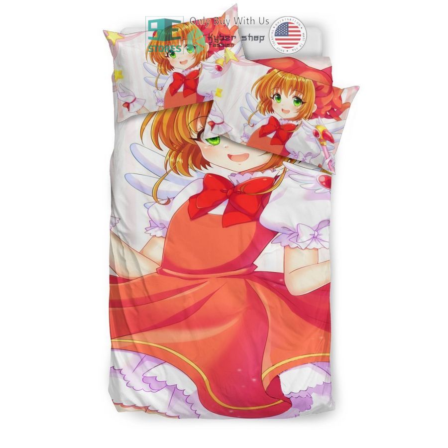 cute cardcaptor sakura red bedding set 2 63073