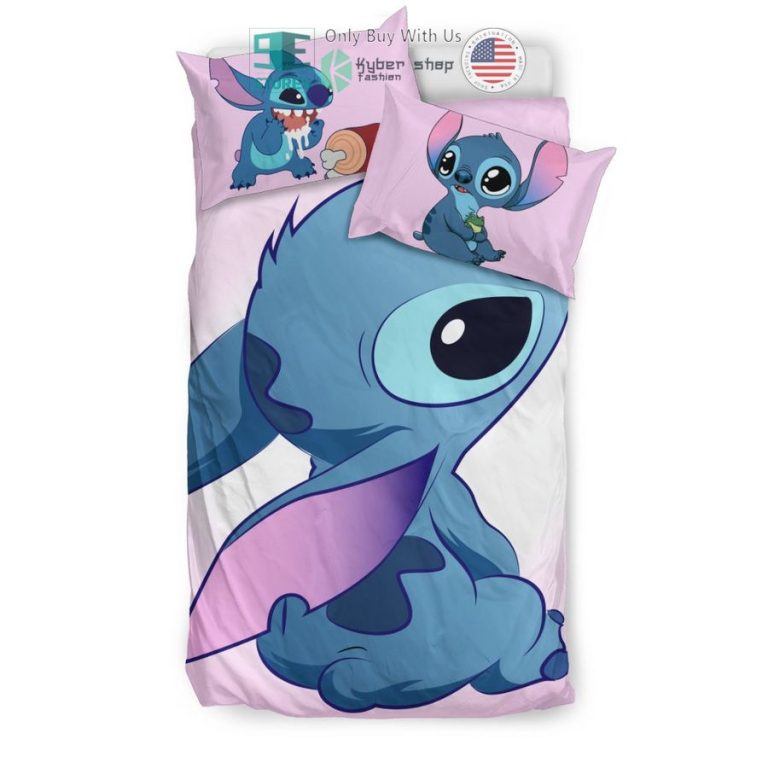 cute stitch pink bedding set 2 24685