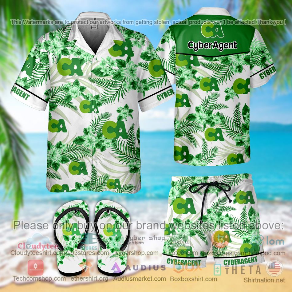 cyberagent hawaiian shirt shorts 1 3876