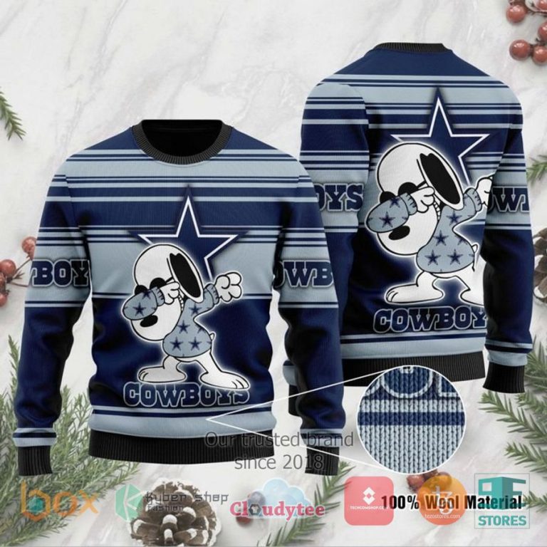 dallas cowboys snoopy dabbing ugly christmas sweater 1 32457