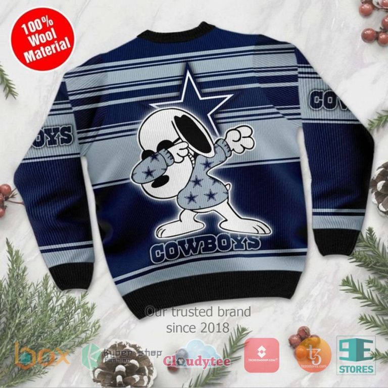 dallas cowboys snoopy dabbing ugly christmas sweater 3 86331