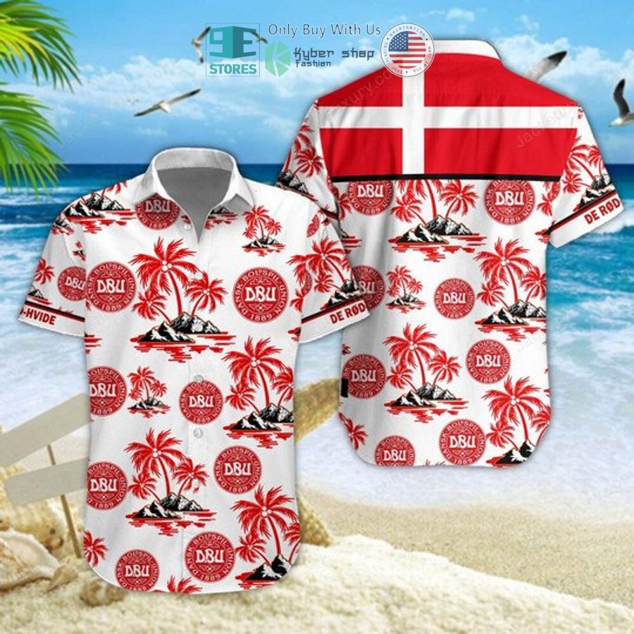 de rod hvide denmark national football team hawaiian shirt shorts 1 43858