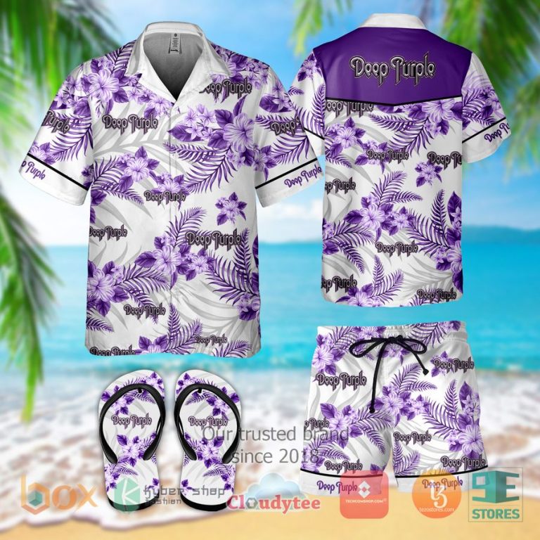 deep purple band hawaiian shirt shorts 1 96559