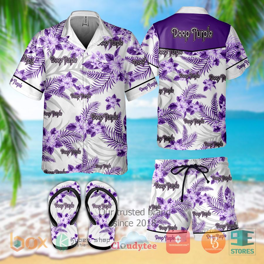 deep purple band hawaiian shirt shorts 1 96559