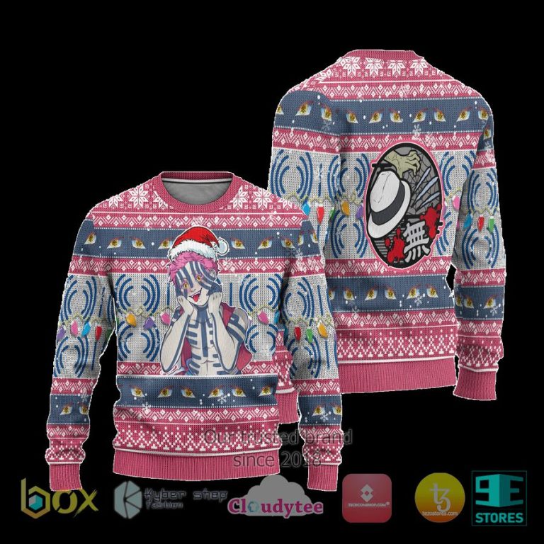 demon slayer akaza anime ugly christmas sweater 3 86574