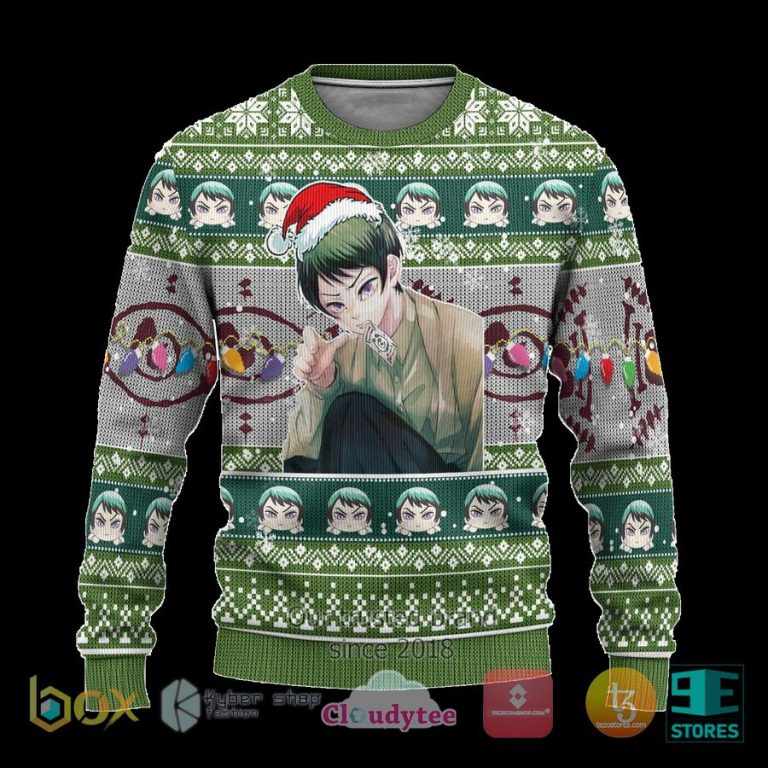 demon slayer yushiro anime ugly christmas sweater 1 38921