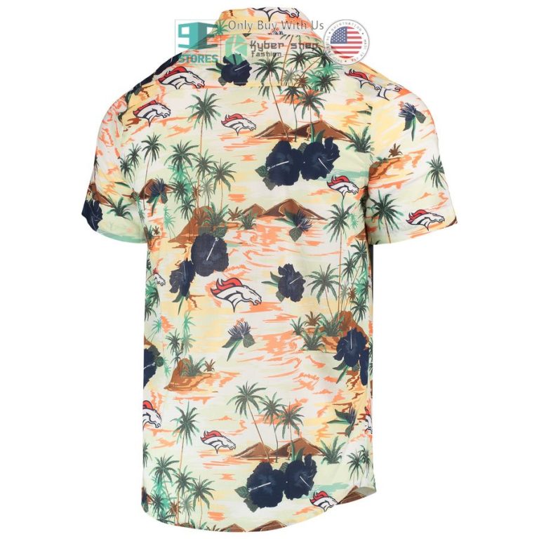 denver broncos foco paradise floral cream hawaiian shirt 3 1579