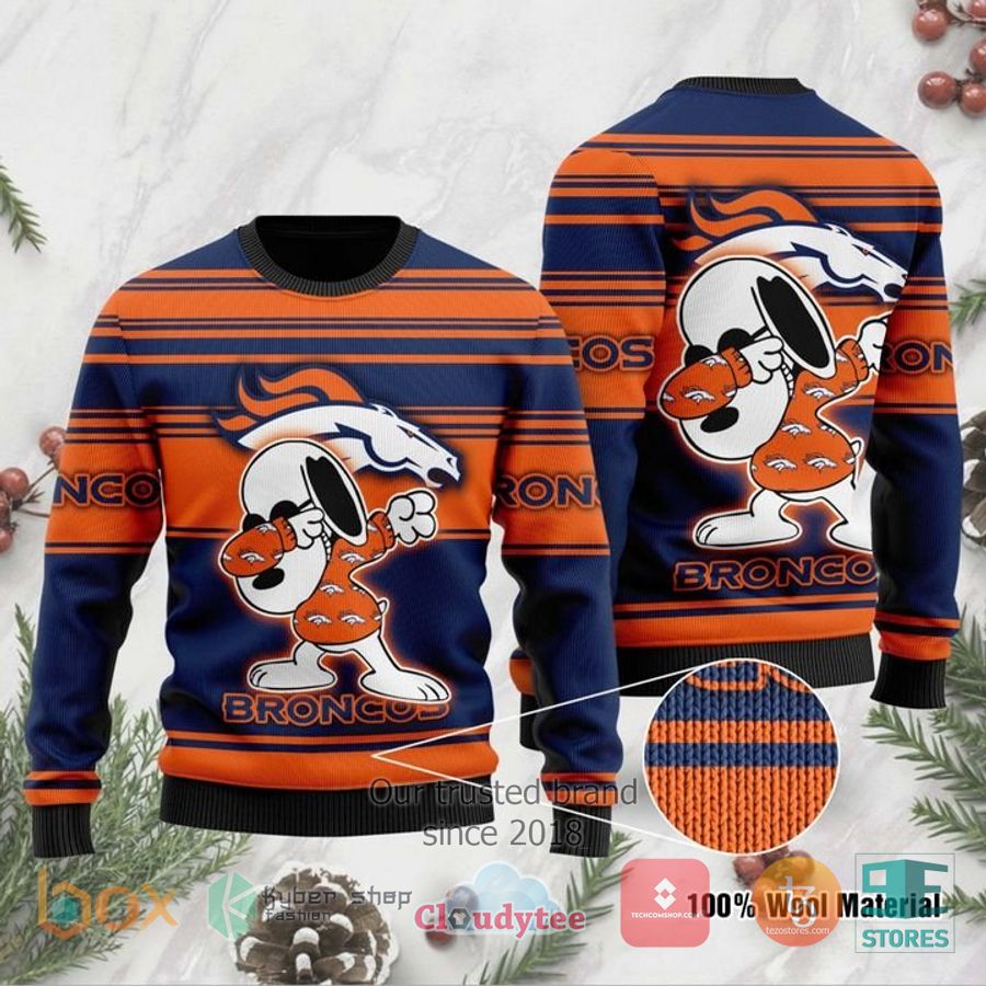 denver broncos snoopy dabbing ugly christmas sweater 1 95168