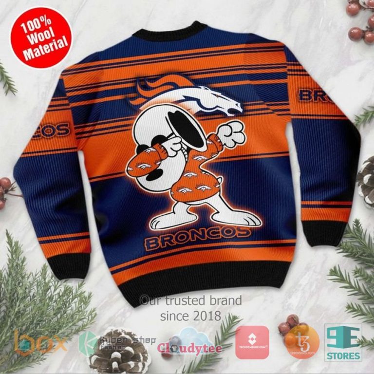 denver broncos snoopy dabbing ugly christmas sweater 3 13797