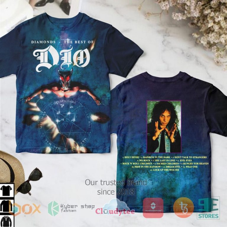 dio band diamond the best of dio album 3d t shirt 1 61889