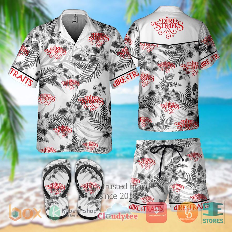 dire straits band hawaiian shirt shorts 1 83789