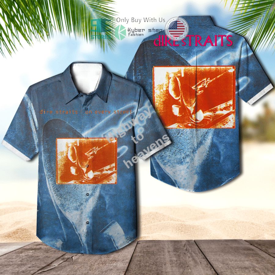dire straits band on every street album hawaiian shirt 1 64374