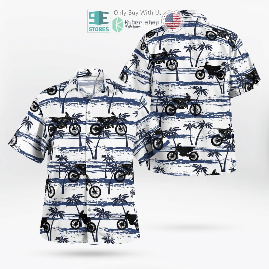 dirt bike palm tree white hawaiian shirt shorts 1 26248