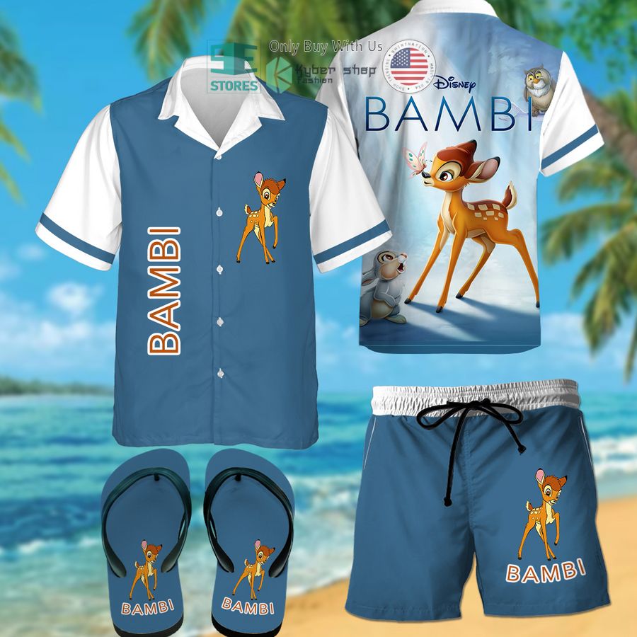 disney bambi hawaiian shirt shorts 1 40766