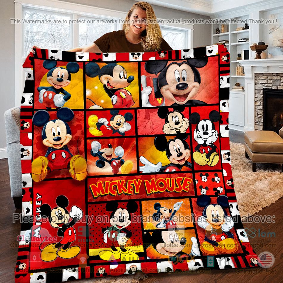disney mickey mouse red quilt 1 67584