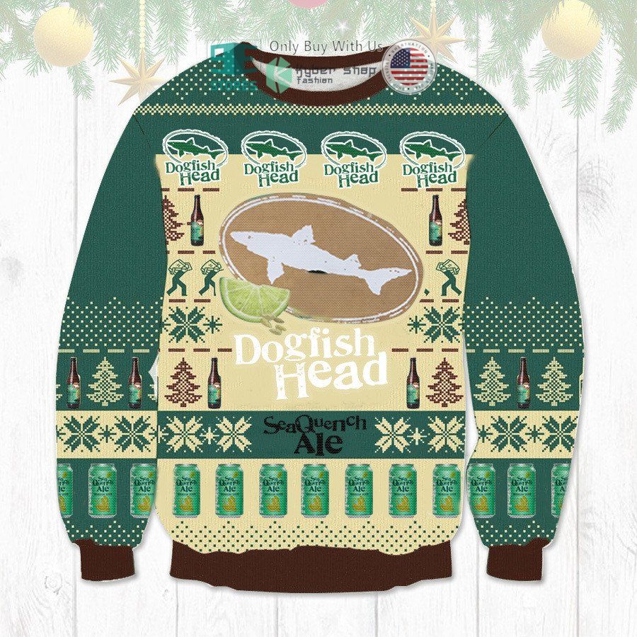 dogfish head seaquench ale christmas sweatshirt sweater 1 13431