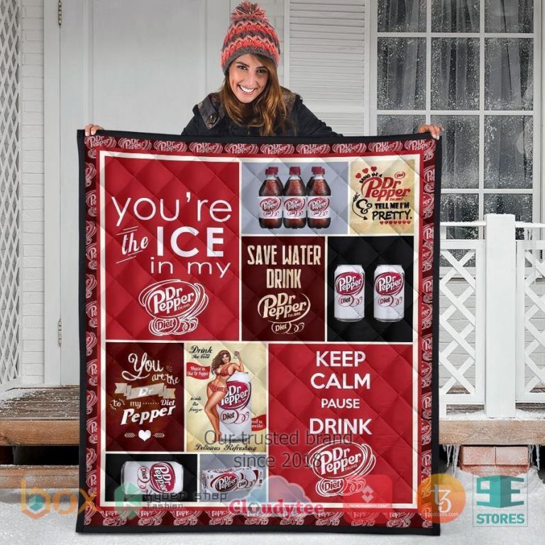 dr pepper diet soft drink quilt blanket 3 10766