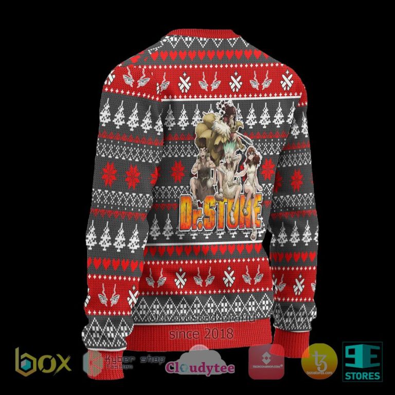 dr stone anime xmas ugly christmas sweater 2 32933